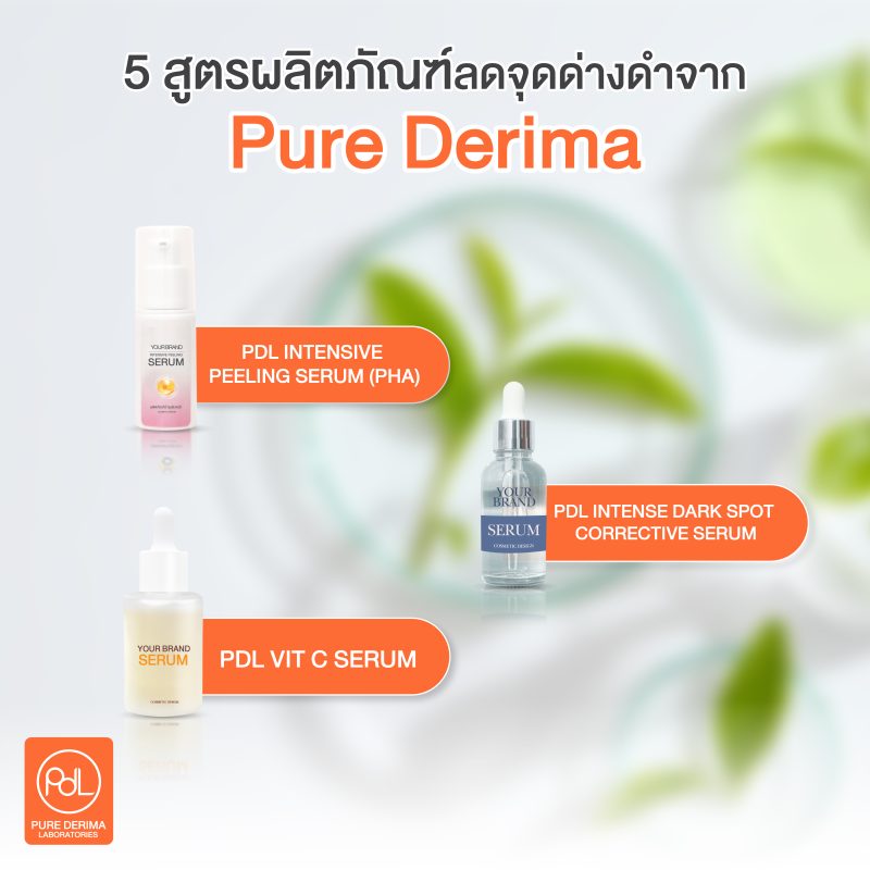 5 สูตรผลิตภัณฑ์ลดจุดด่างดำจาก PureDerima