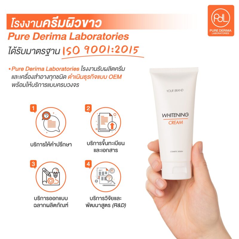 โรงงานรับผลิตครีม เพียว เดอริมา แลบบอราทอรีส์ ได้รับมาตรฐาน ISO 9001:2015