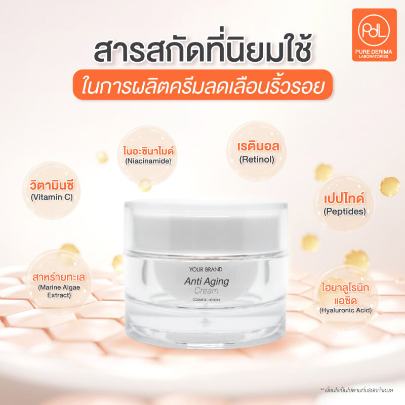 สารสกัดที่นิยมใช้ในการผลิตครีมลดเลือนริ้วรอย