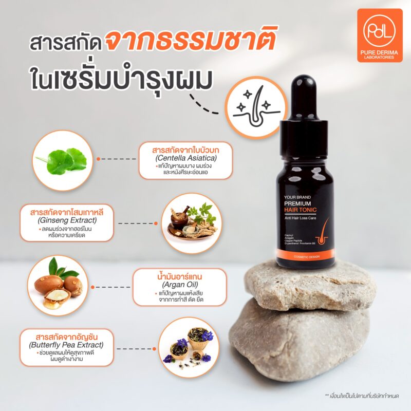 สารสกัดจากธรรมชาติในเซรั่มบำรุงผม