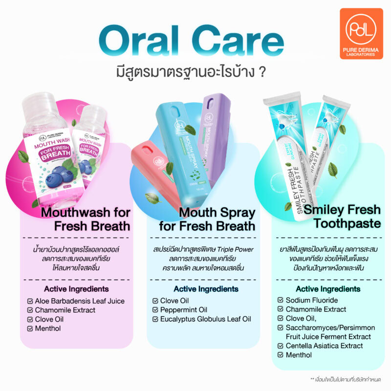 Oral Care ผลิตภัณฑ์ดูแลช่องปาก มีสูตรมาตรฐานอะไรบ้าง ?