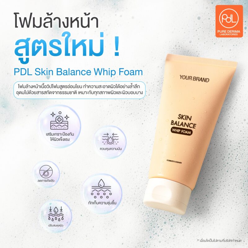 โฟมล้างหน้า มีกี่ประเภท? เจาะลึกสูตรโฟมล้างหน้าสูตรอ่อนโยน พร้อมแนวทางพัฒนาสูตรกับโรงงานรับผลิต 4 PDL Skin Balance Whip Foam โฟมล้างหน้าสูตรใหม่!