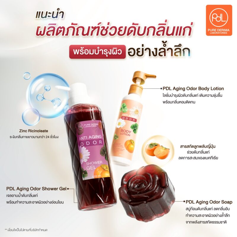 แนะนำผลิตภัณฑ์ดับกลิ่นแก่ พร้อมช่วยบำรุงผิวอย่างล้ำลึก