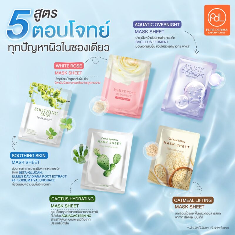 แนะนำ 5 สูตร Mask Sheet ที่ตอบโจทย์ทุกสภาพผิว