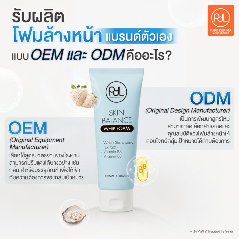 รับผลิตโฟมล้างหน้าแบรนด์ตัวเอง คืออะไร? เริ่มต้นสร้างแบรนด์ต้องรู้อะไรบ้าง 2 รับผลิตโฟมล้างหน้าแบรนด์ตัวเองแบบ OEM และ ODM คืออะไร