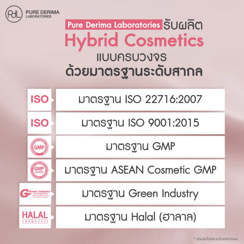 Hybrid Cosmetics ทำไมเป็นที่นิยม เทรนด์เครื่องสำอางมาแรง ที่เจ้าของแบรนด์ควรรู้ 4 Pure Derima Laboratories รับผลิต Hybrid Cosmetics แบบครบวงจร ด้วยมาตรฐานระดับสากล