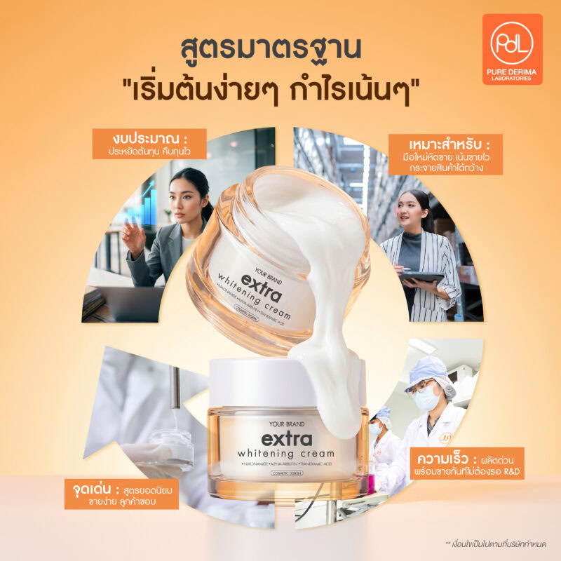 เลือกพัฒนาสูตรครีมแบบไหนดี ? สูตรมาตรฐาน VS สูตรใหม่ แบบไหนเหมาะกับงบประมาณและเป้าหมายของคุณ 2 เลือกพัฒนาสูตรครีมมาตรฐาน เริ่มต้นง่าย ๆ กำไรเน้นๆ