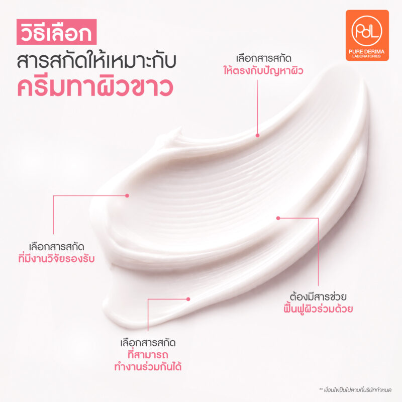 รับผลิตครีมทาผิวขาว พร้อมปรับสูตรให้เหมาะกับตลาดพรีเมียม 2 วิธีเลือกสารสกัดสำหรับครีมทาผิวขาว ให้เหมาะกับแบรนด์ก่อนรับผลิตครีมทาผิวขาว