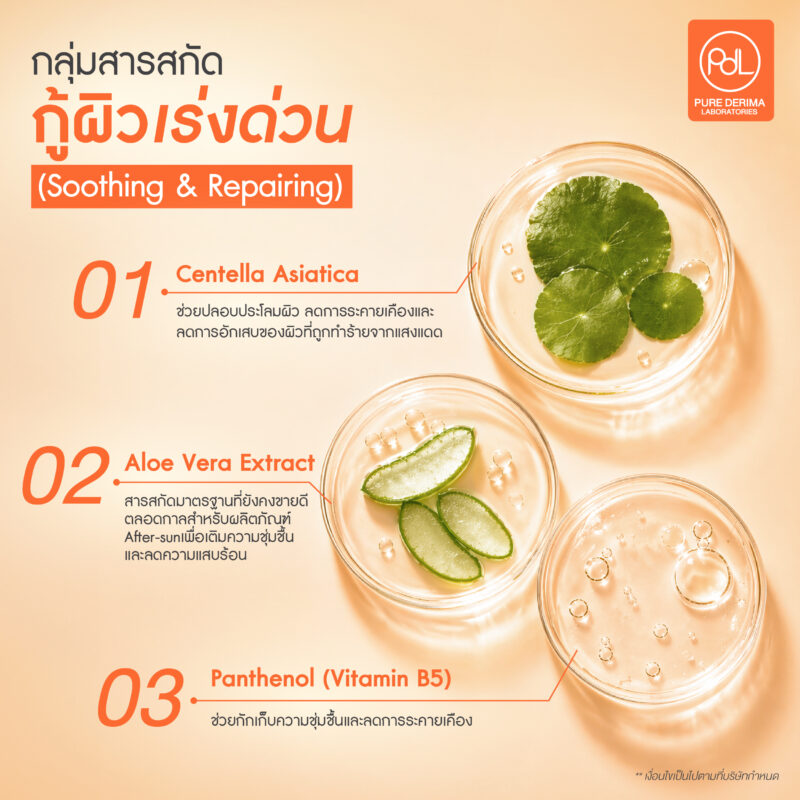 สารสกัดขายดีในตลาดสกินแคร์ 2026 3 สารสกัดขายดีกลุ่มกู้ผิวเร่งด่วน (Soothing & Repairing)