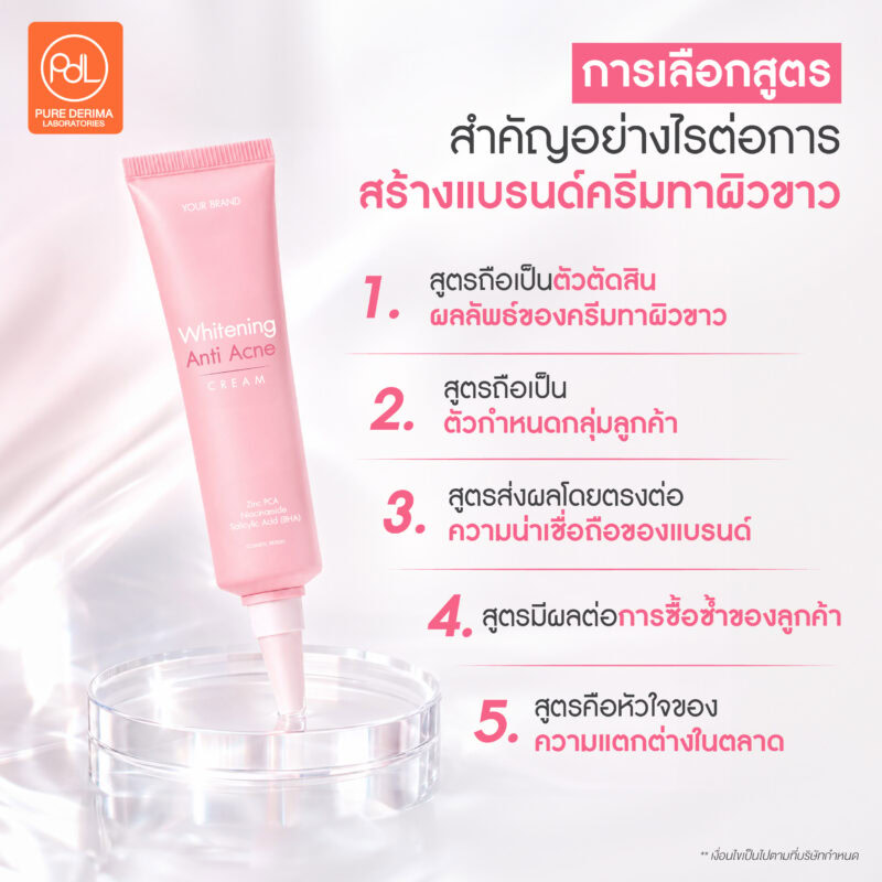 สร้างแบรนด์ครีมทาผิวขาวของตัวเอง เริ่มง่าย ไม่ต้องผลิตเอง 5 การเลือกสูตรสำคัญอย่างไรต่อการสร้างแบรนด์ครีมทาผิวขาว