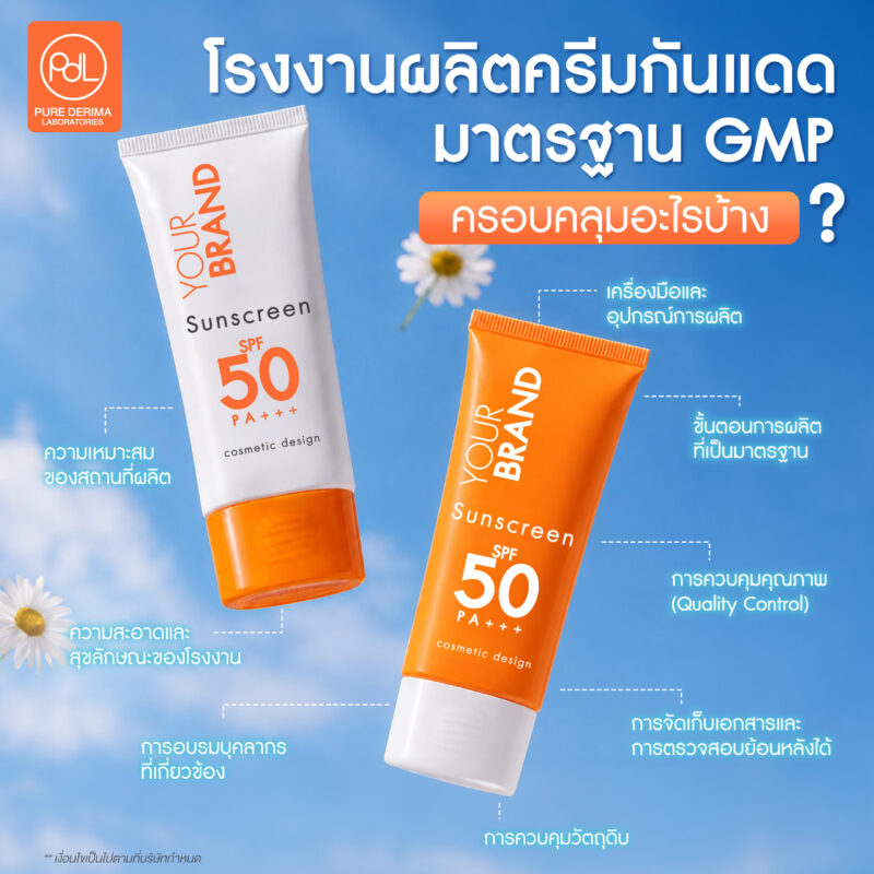 โรงงานผลิตครีมกันแดดมาตรฐาน GMP จุดเริ่มต้นของแบรนด์คุณภาพ 2 โรงงานผลิตครีมกันแดดมาตรฐาน GMP ครอบคลุมอะไรบ้าง?
