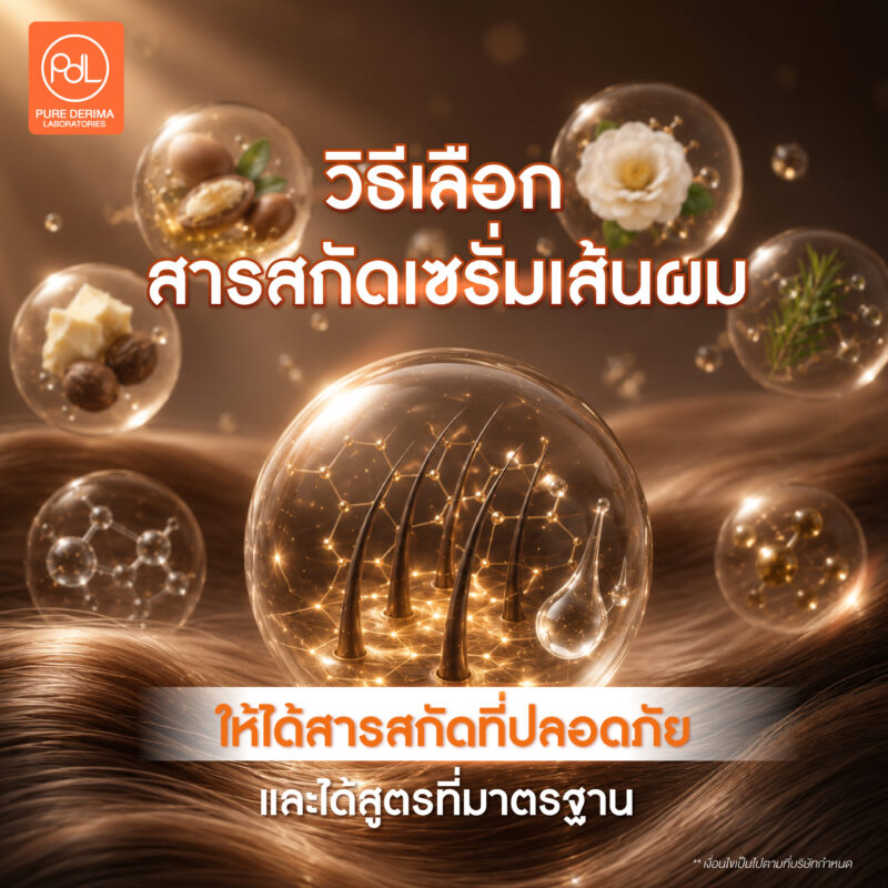 เผยวิธีเลือกสารสกัดเซรั่มเส้นผม ให้ตรงกับความต้องการของผู้บริโภค 4 วิธีเลือกสารสกัดเซรั่มเส้นผมให้ได้สารสกัดที่ปลอดภัย และได้สูตรที่มาตรฐาน