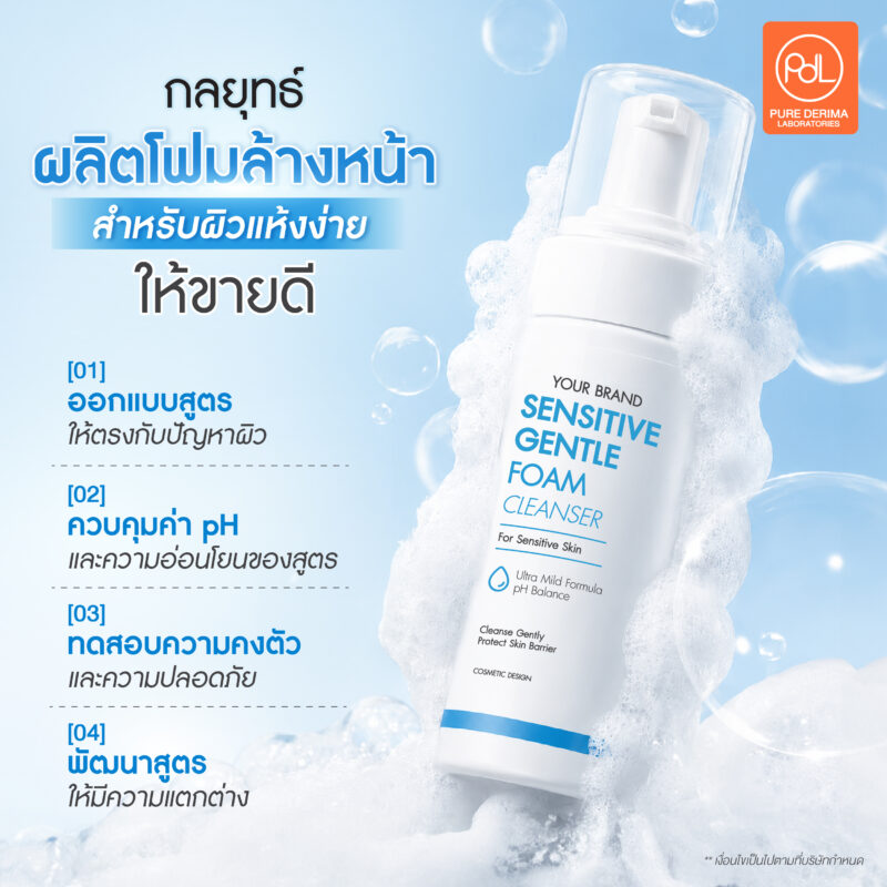 ผลิตโฟมล้างหน้าสำหรับผิวแพ้ง่ายอย่างไร ให้โดนใจผิวบอบบาง 3 กลยุทธ์ผลิตโฟมล้างหน้าสำหรับผิวแพ้ง่ายให้ขายดี