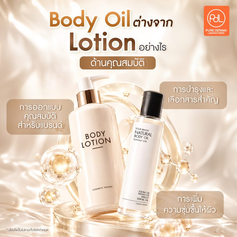 Body Oil ต่างจาก Lotion อย่างไรด้านคุณสมบัติ