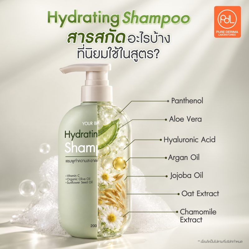 Hydrating Shampoo สารสกัดอะไรบ้างที่ควรมี? เลือกส่วนผสมอย่างไรให้สูตรน่าสนใจและขายดี 3 Hydrating Shampoo สารสกัดอะไรบ้างที่นิยมใช้ในสูตร