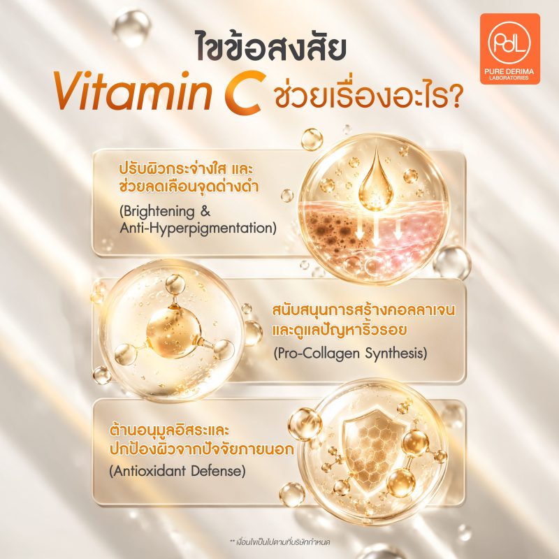 Vitamin C ช่วยเรื่องอะไร? รู้แล้วจะเข้าใจว่าทำไมถึงฮิตในวงการสกินแคร์ 3 ไขข้อสงสัย Vitamin C ช่วยเรื่องอะไร รวมประโยชน์ที่ทำให้เป็นส่วนผสมยอดฮิต